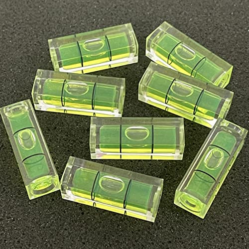 ZUJHPYMI 10Pcs Small Bubble Level 10x10x29mm Mini Square Bubble Spirit Levels Precision Measuring Layout Tools (10x10x29mm, Non-Magnetic)