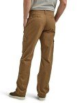 Wrangler Authentics Men's Relaxed Fit Stretch Cargo Pant, Kangaroo, 36W x 32L