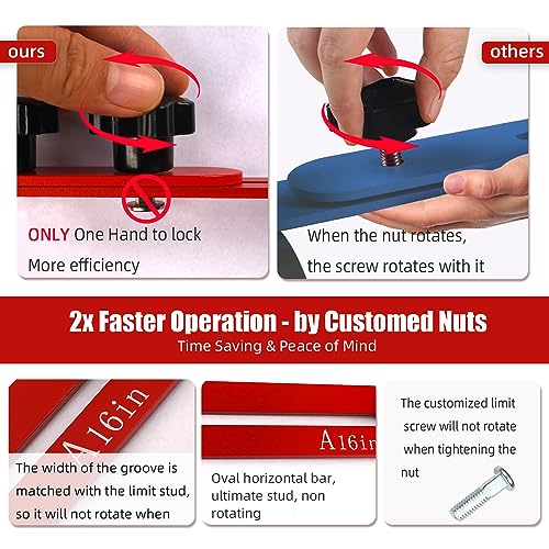 Stair Tread Template Tool Stair Tread Jig Stair Gauge Scribe - Stair Measuring Tool Layout Tool Cutting Guide Tool for StairTreads, Risers, Drywall and Partitions, 11.4in-60.7in Length
