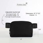 ODODOS Unisex Mini Belt Bag with Adjustable Strap Small Fanny Pack for Workout Running Traveling Hiking, Black