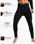 CL convallaria Thermal Underwear for Men, Long Johns Winter Hunting Gear Sport Base Layer Top and Bottom Set Midweight Black L