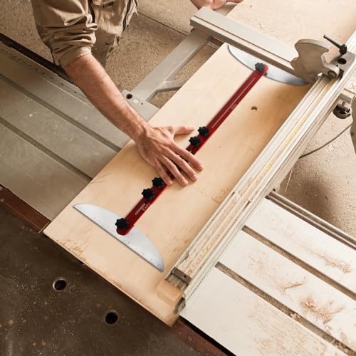Stair Tread Template Tool Stair Tread Jig Stair Gauge Scribe - Stair Measuring Tool Layout Tool Cutting Guide Tool for StairTreads, Risers, Drywall and Partitions, 11.4in-60.7in Length