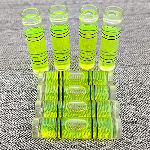 YMGBHNKJLS 8 Pieces Mini Cylindrical Level Small Horizontal Bubble Levels 9.5x40mm Bubble Spirit Level Measuring Layout Tools
