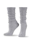 HUE Women's Slouch Socks 3 Pair Pack, White/Light Charcoal Heather/Black, One Size
