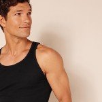 Amazon Essentials Men's Tank Undershirts, Pack of 6, Black, Large