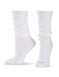 HUE Women's Slouch Socks 3 Pair Pack, White/Light Charcoal Heather/Black, One Size