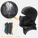 Mens Balaclava Winter Ski Face Mask Breathable Windproof Thermal for Motorcycle Riding Cycling in Cold Weather Black