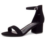 Herstyle Sunday Womens Low Heels Open Toe Dress Heeled Sandals Ankle Strap Chunky Block Short Heel Pumps Shoes for Prom Wedding Party Office, 2023BlackNubuck, Size 7.5