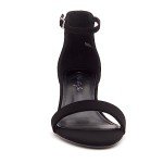 Herstyle Sunday Womens Low Heels Open Toe Dress Heeled Sandals Ankle Strap Chunky Block Short Heel Pumps Shoes for Prom Wedding Party Office, 2023BlackNubuck, Size 7.5