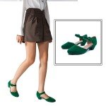 Women's Low Block Chunky Heels Dress Shoes Ankle Strap Closed Toe 1.5 inch Heels D'Orsay Work Pumps Black Matte 42 US 9