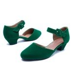 Women's Low Block Chunky Heels Dress Shoes Ankle Strap Closed Toe 1.5 inch Heels D'Orsay Work Pumps Black Matte 42 US 9