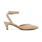 DREAM PAIRS Kitten Heels for Women Low Heel Dress Shoes Wedding Dress Closed Toe Pump Shoes,Size 7,Nude,DPU215