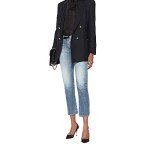 YDN Women's Chic Pointed Closed Toe Mid Heel Pumps Candy Cane Slip On Stilettos Slide Dress Shoes for Party Size 8.5 Grenadine