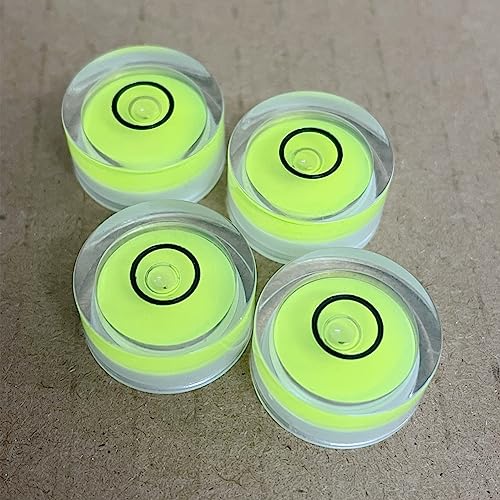 SIZIKJXGHWYI 10Pcs Double Sided Adhesive Bubble Level 18x9mm Small Stick-on Circular Bullseye Level Mini Little Bubble Spirit Levels Measuring Layout Tools (B)