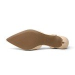 DREAM PAIRS Kitten Heels for Women Low Heel Dress Shoes Wedding Dress Closed Toe Pump Shoes,Size 7,Nude,DPU215