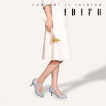 IDIFU Women's Jessy Dress Mary Jane Shoes Low Kitten Heels Closed Round Toe Office Work Wedding Pumps (Silver Shiny, 8 M US)