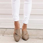 Syktkmx Womens Cutout Backless Chunky Stacked Mules Slip On Closed Toe Scale Heeled Sandal Shoes Khaki