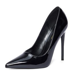 Elisabet Tang Women Pumps, Pointed Toe High Heel 4.7 Inch/12cm Party Prom Shoes Stiletto Wedding Heels for Bride Shoes for Women Black Pumps Size 6