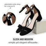 J.Adams Daisy Heeled Sandals for Women – Wide Ankle Strap Low 2 Inch Kitten Short Block Heel, Open Toe Dress Shoes – Chunky Heels for Bridal, Wedding, Parties – Dressy Platform Sandals, Women's Shoes