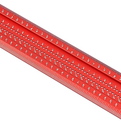 AKNgoes Woodworking Scriber T-Square Ruler 12in with Thoughtful Support Lips, Architect Ruler for Carpenter Work, Layout and Measuring Tools…