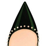 FSJ Women Bridal Pointed Toe Chunky High Heel Crystal Pumps Slip on Wedding Thick Comfort Shoe 10 Emerald Green