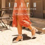 IDIFU Women's IN2 Pedazo Dress Shoes Low Block Heels Comfortable Chunky Closed Toe Ankle Strap Wedding Pumps (Nude Nubuck, 8.5 M US)