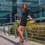 IDIFU Women's Dressy Strappy 2 Inch Low Kitten Heel Open Toe Sandals Dress Shoes for Woman Lady in Bridal Dance Evening(Royal Blue Suede, 8.5)