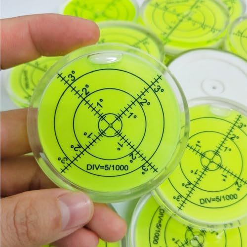 SIZIKJXGHWYI Bubble Spirit Level 60x12mm Degree Marked Surface Circular Level Round Levels Bubble Precision Measuring Layout Tools