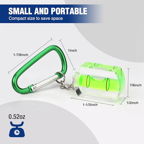WORKPRO Small Bubble Level with Keychain 3-Pack Mini Pocket Tool Spirit Level Measuring Picture Hanging layout Tools