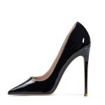Elisabet Tang Women Pumps, Pointed Toe High Heel 4.7 inch/12cm Party Stiletto Heels Shoes Black 11