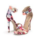 DREAM PAIRS Women's Elegantee Floral Fashion Stiletto Heel Evening Party Dress Sandals Shoes Size 5 US