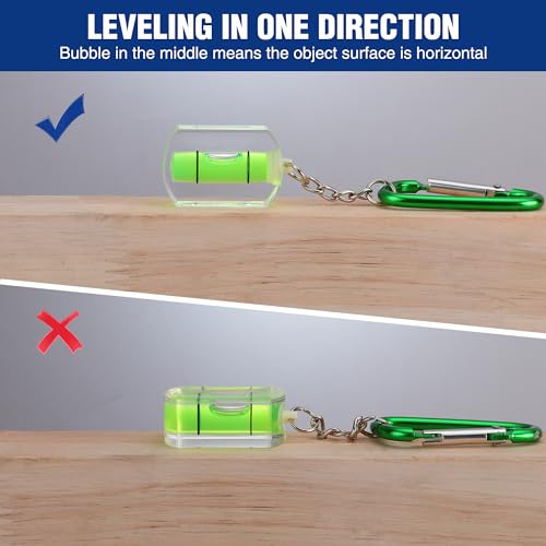 WORKPRO Small Bubble Level with Keychain 3-Pack Mini Pocket Tool Spirit Level Measuring Picture Hanging layout Tools