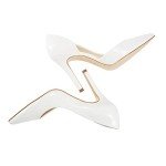 JENN ARDOR Stiletto High Heel Shoes for Women: Pointed, Closed Toe Classic Slip On Dress Pumps (9, White)