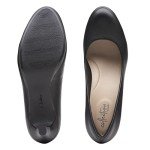 Clarks womens Adriel Viola Dress Pump, Black Leather, 8.5 Wide US