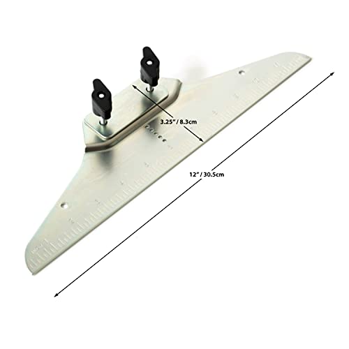 Stair Tread Template Tool - Stair Gauge Knob Risers Set with Carpenter Pencil and Level for Precision - Metal Stair Treads and Risers Jig for Accurately Measuring Layout, Angle, Length
