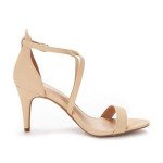 DREAM PAIRS Womens Dolce Fashion Stilettos Open Toe Pump Heel Sandal Nude Nubuck - 8.5