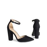 DREAM PAIRS Women's Coco Pointed Toe High Heels Pump Shoes,Size 10,Black/Suede,Coco