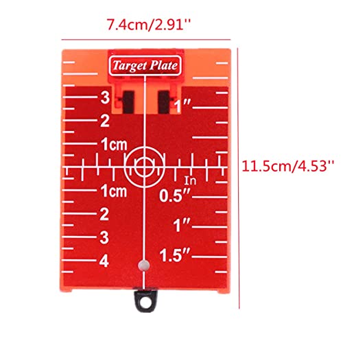 ZUJHPYMI 1Pc Laser Target Magnetic Floor Laser Target Card Plate with Stand for Laser Levels Hunting Shooting Targets Accessories Measuring and Layout Tools (Style B-Red)