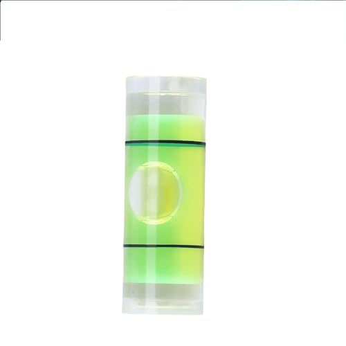 Hegebeck Small Cylindrical Bubble Spirit Level Vials 8×23mm/0.3×0.9 Inch PMMA Frame Mural Hanging Measuring Instruments Layout Tools 10 Pcs