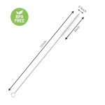 Straw Cleaner Brush for Stanley, 6Pcs Reusable Extra Long Straw Cleaner for 40/30/20 oz Stanley Mug, 10mm Wide Drinking Straw Cleaning Brush for Sippy Cup, Water Bottle and Tubes