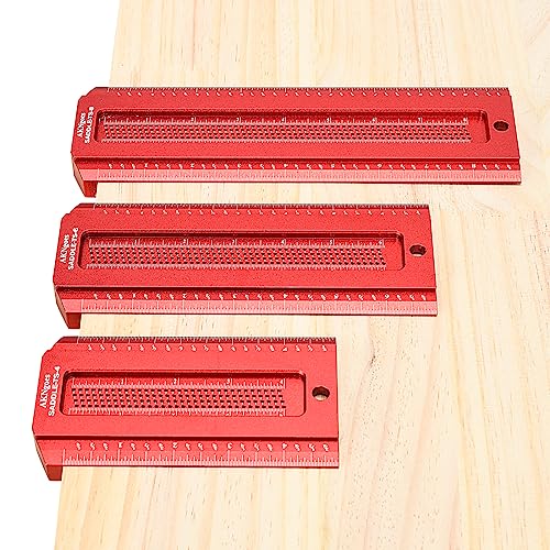 AKNgoes Woodworking Scriber Saddle T-Square Ruler 8in, for Carpenter Work, Layout and Measuring Tools