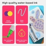 ARTISTRO 24 Acrylic Paint Pens, Acrylic Paint Markers, Fabric Markers for Textile, Canvas, Rock, Glass, Wood, Paper, Pumpkin, DIY, Paint Markers for Kids and Adults (Dual Tip Dot + Fine)