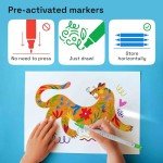 ARTISTRO 24 Acrylic Paint Pens, Acrylic Paint Markers, Fabric Markers for Textile, Canvas, Rock, Glass, Wood, Paper, Pumpkin, DIY, Paint Markers for Kids and Adults (Dual Tip Dot + Fine)