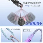 iPhone Charger Fast Charging 3pack 6FT Apple MFi Certified Lightning Cable Nylon Braided iPhone Charger Cord Compatible with iPhone 14/13/12/11 Pro Max/XS MAX/XR/XS/X/8/7 Plus iPad AirPods