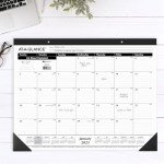 AT-A-GLANCE 2025 Desk Calendar, Desk Pad, 21-3/4" x 17", Large, Ruled Blocks, Monthly (SK250025)