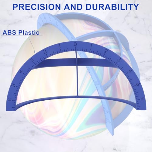 AUTOVIC Bowling Ball Quarter Scale Layout Tool, Blue 3D Printed Grips Pro Sect Quarter Scale, Lightweight ABS Plastic Measuring Span Gauge Ball Layout Degrees