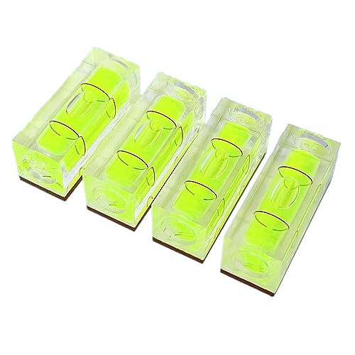YMGBHNKJLS 4Pcs Magnetic Small Square Bubble Levels 40x15x15mm Mini Level Bubble Horizontal Spirit Level Measuring Layout Tools (40mm, Single Line, Magnetic)
