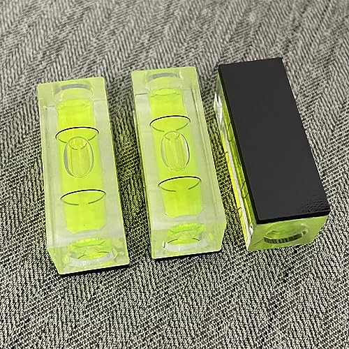 YMGBHNKJLS 4Pcs Magnetic Small Square Bubble Levels 40x15x15mm Mini Level Bubble Horizontal Spirit Level Measuring Layout Tools (40mm, Single Line, Magnetic)