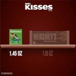 HERSHEY'S Solid Milk Chocolate KISS With Grinch Foil, Small Christmas Stocking Stuffer, 1.45 oz.