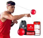 Boxbollen Original with App, Used by Celebrities - MMA Gear Boxing Ball - Boxing Reflex Ball with Adjustable Strap - Interactive The Boxball App Integration - Stocking Stuffer Ideas - 1 Pack